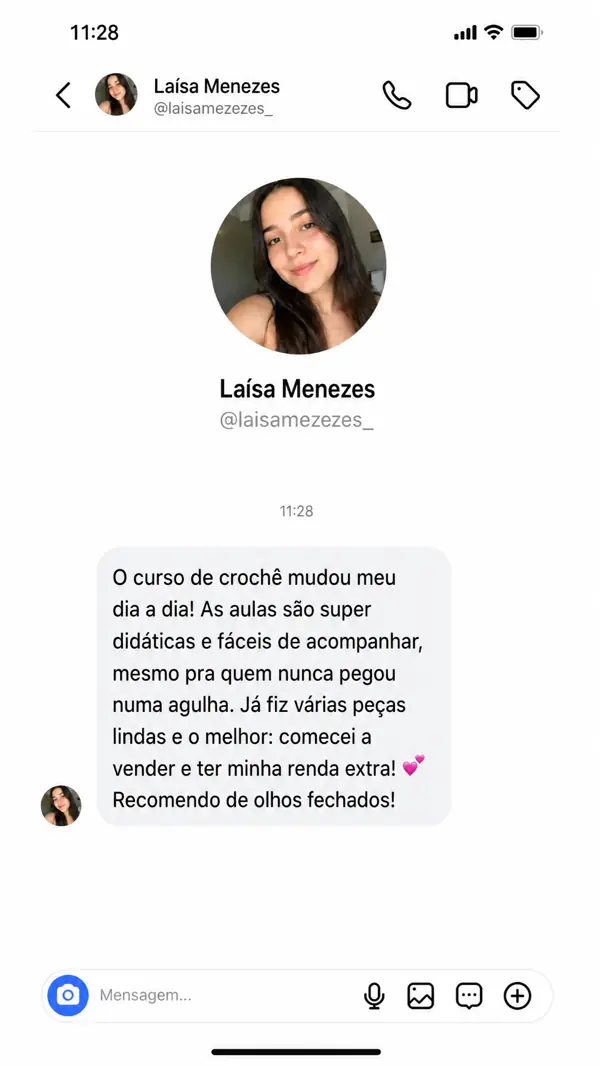 Depoimento de Laísa Menezes