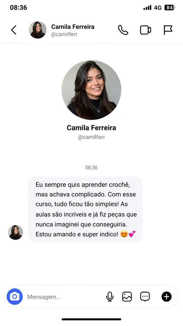 Depoimento de Camila Ferreira